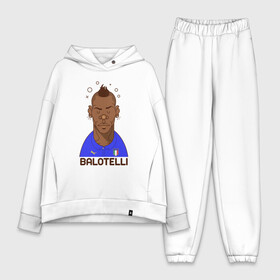 Женский костюм хлопок Oversize с принтом Balotelli ,  |  | balotelli | football | forza | italia | italy | milan | rome | sport | балотелли | гол | евро | европа | италия | итальянец | кубок | манчини | милан | рим | спорт | тренер | турист | фанат | футбол | футболист | чемпион