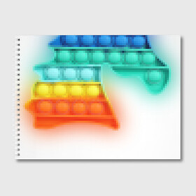 Альбом для рисования с принтом POP IT Единорог , 100% бумага
 | матовая бумага, плотность 200 мг. | it | minecraft | pop | unicorn | детская | детский | единорог | майнкрафт | пиксели | цветной