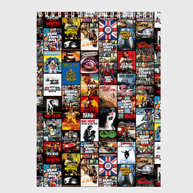 Скетчбук с принтом Rockstar Games Posters pattern , 100% бумага
 | 48 листов, плотность листов — 100 г/м2, плотность картонной обложки — 250 г/м2. Листы скреплены сверху удобной пружинной спиралью | bully | grand theft auto | gta | manhunt | max payne | midnight club | rdr | red dead redemption | rockstar | smugglers run | vice city | артур морган | балли | булли | вайс сити | гта | макс пейн | манхант | миднайт клаб | постер | рдр | рокстар | смаггл