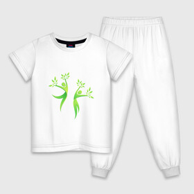 Детская пижама хлопок с принтом Мы вместе , 100% хлопок |  брюки и футболка прямого кроя, без карманов, на брюках мягкая резинка на поясе и по низу штанин
 | гармония | гармония с природой | дерево | люди | планета | растения | чистая планета | экология