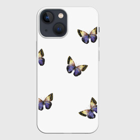 Чехол для iPhone 13 mini с принтом Бабочки акварелью ,  |  | акварель | бабочка | крылья | насекомое | рисунок