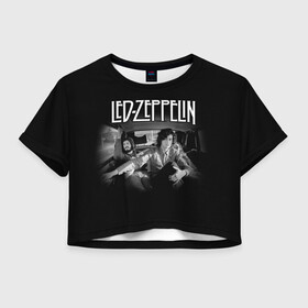 Женская футболка Crop-top 3D с принтом Led Zeppelin , 100% полиэстер | круглая горловина, длина футболки до линии талии, рукава с отворотами | british | england | folk | hardcore | hardrock | led zeppelin | metal | music | punk | retro | rock | usa | гранж | джимми пейдж | лед цеппелин | метал | музыка | панк | ретро | роберт плант | рок | сша | фолк