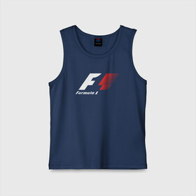 Детская майка хлопок с принтом Formula 1 ,  |  | Тематика изображения на принте: f1 | formula 1 | racing | болиды | гонки | логотип | старый логотип | формула 1