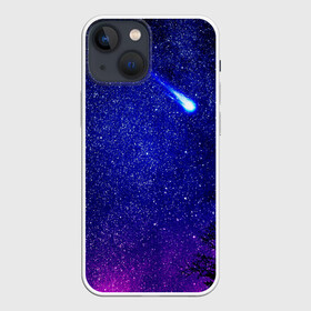 Чехол для iPhone 13 mini с принтом ПОЛЁТ КОМЕТЫ ,  |  | вселенная | звёзды | комета | млечныйпуть | небо | ночь | сияние