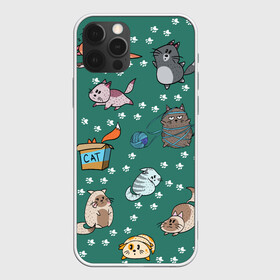 Чехол для iPhone 12 Pro с принтом Котики , силикон | область печати: задняя сторона чехла, без боковых панелей | детский мультфильм | животные | звери | котики | кошки | мультфильм | смешные животные | смешные котики