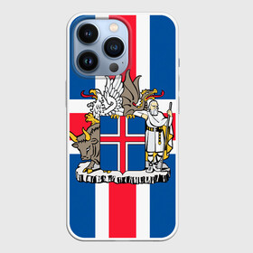 Чехол для iPhone 13 Pro с принтом Флаг и Герб Исландии ,  |  | бык | герб | грифон | дракон | исландии | исландия | коровы | красный | линии | орел | пастух | синий | флаг