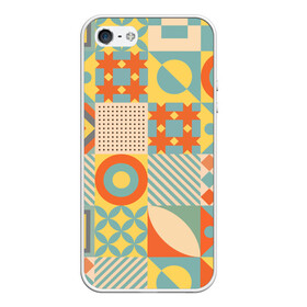 Чехол для iPhone 5/5S матовый с принтом Геометрия , Силикон | Область печати: задняя сторона чехла, без боковых панелей | геометрия | краски | круги | кубы | минимализм | треугольники