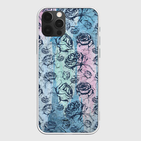 Чехол для iPhone 12 Pro с принтом Темные розы - в стиле Гранж , силикон | область печати: задняя сторона чехла, без боковых панелей | grunge | вампирский | гранж | графика | графический | потертый | розочки | розы | темные | темный | цветочки | цветы