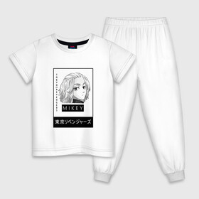 Детская пижама хлопок с принтом Токийские Мстители | Мики , 100% хлопок |  брюки и футболка прямого кроя, без карманов, на брюках мягкая резинка на поясе и по низу штанин
 | Тематика изображения на принте: manjiro sano | mikey | tokyo revengers | мандзиро сано | мики | токийские мстители
