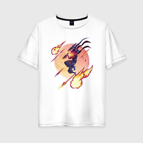 Женская футболка хлопок Oversize с принтом Fire Dead Cells , 100% хлопок | свободный крой, круглый ворот, спущенный рукав, длина до линии бедер
 | cell | cells | dead | dead cells | game | gamer | games | metroidvania | roguelike | игра | игры