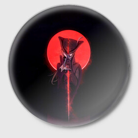 Значок с принтом Милаха Мари ,  металл | круглая форма, металлическая застежка в виде булавки | bloodborne | game | games | stranger | бладборн | игра | игры | соулс | странник