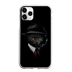 Чехол для iPhone 11 Pro Max матовый с принтом НУАРНЫЙ КОТ , Силикон |  | animal | cat | dark | detective | nuar | police | triller | детектив | звери | кот | котэ | кошки | нуар | триллер