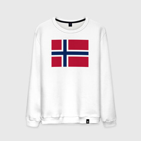Мужской свитшот хлопок с принтом Норвегия | Флаг Норвегии , 100% хлопок |  | красный | линии | норвегии | норвегия | синий | флаг | флаг норвегии