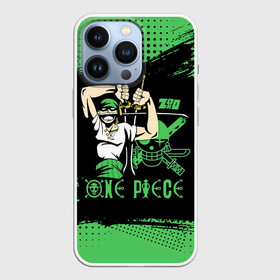 Чехол для iPhone 13 Pro с принтом Ророноа Зоро лого One Piece ,  |  | anime | manga | one piece | zoro roronoa | аниме | большой куш | ван пис | великий флот | вон пис | зородзюро | король пиратов | манга | мечник | охотник за головами | охотник на пиратов | пират