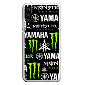 Чехол для Honor 20 с принтом YAMAHA X MONSTER / SPORT , Силикон | Область печати: задняя сторона чехла, без боковых панелей | monster energy | motorcycle | yamaha | yzf r6 | байк | байкер | зеленый | монстер | мотоспорт | мототехника | мотоцикл | мотоциклист | скутер | энергетик. | ямаха