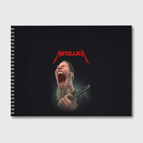 Альбом для рисования с принтом James Alan Hetfield | METALLICA (Z) , 100% бумага
 | матовая бумага, плотность 200 мг. | Тематика изображения на принте: james alan hetfield | kurt kobein | metallica | rock | джеймс хэтфилд | курт кобейн | металика | металлика | рок | супер звезда