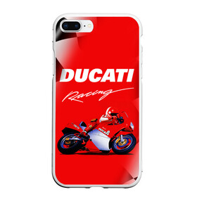 Чехол для iPhone 7Plus/8 Plus матовый с принтом DUCATI / ДУКАТИ / RACING , Силикон | Область печати: задняя сторона чехла, без боковых панелей | ducati | motorcycle | motosport | racing | speed | sport | байк. | гонки | двигатель | дукати | мото | мотокросс | мотоспорт | мототриал | мотоцикл | скорость | спорт