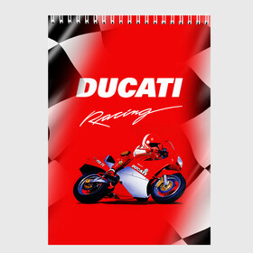 Скетчбук с принтом DUCATI / ДУКАТИ / RACING , 100% бумага
 | 48 листов, плотность листов — 100 г/м2, плотность картонной обложки — 250 г/м2. Листы скреплены сверху удобной пружинной спиралью | ducati | motorcycle | motosport | racing | speed | sport | байк. | гонки | двигатель | дукати | мото | мотокросс | мотоспорт | мототриал | мотоцикл | скорость | спорт