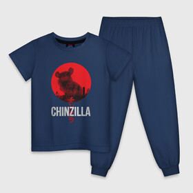 Детская пижама хлопок с принтом Chinzilla white , 100% хлопок |  брюки и футболка прямого кроя, без карманов, на брюках мягкая резинка на поясе и по низу штанин
 | Тематика изображения на принте: chinchilla | chinzilla | чинзилла | шинзилла | шиншилла