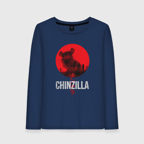 Женский лонгслив хлопок с принтом Chinzilla white , 100% хлопок |  | Тематика изображения на принте: chinchilla | chinzilla | чинзилла | шинзилла | шиншилла