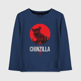 Детский лонгслив хлопок с принтом Chinzilla white , 100% хлопок | круглый вырез горловины, полуприлегающий силуэт, длина до линии бедер | chinchilla | chinzilla | чинзилла | шинзилла | шиншилла