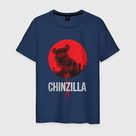 Мужская футболка хлопок с принтом Chinzilla white , 100% хлопок | прямой крой, круглый вырез горловины, длина до линии бедер, слегка спущенное плечо. | Тематика изображения на принте: chinchilla | chinzilla | чинзилла | шинзилла | шиншилла