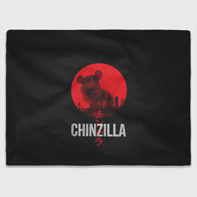 Плед 3D с принтом Chinzilla red , 100% полиэстер | закругленные углы, все края обработаны. Ткань не мнется и не растягивается | Тематика изображения на принте: chinchilla | chinzilla | чинзилла | шинзилла | шиншилла