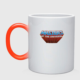 Кружка хамелеон с принтом Masters of the Universe Logo | Властелины вселенной Лого (Z) , керамика | меняет цвет при нагревании, емкость 330 мл | he man | logo | masters of the universe | she ra | властелины вселенной | логип | лого | мульт | мультфильм