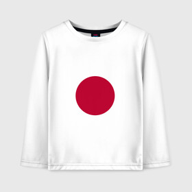 Детский лонгслив хлопок с принтом Япония | Японский флаг , 100% хлопок | круглый вырез горловины, полуприлегающий силуэт, длина до линии бедер | буква | герб | знак | печать императора | символ | символы | флаг | флаг японии | эмблема | эмблемма | япония | японский флаг