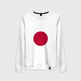 Женский свитшот хлопок с принтом Япония | Японский флаг , 100% хлопок | прямой крой, круглый вырез, на манжетах и по низу широкая трикотажная резинка  | буква | герб | знак | печать императора | символ | символы | флаг | флаг японии | эмблема | эмблемма | япония | японский флаг