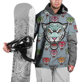 Накидка на куртку 3D с принтом Леопард , 100% полиэстер |  | leopard | panthera | барс | большая кошка | животные | звери | кошки | леопард | морды | пантера | паттерн | пятна | хищники