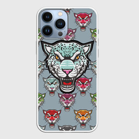 Чехол для iPhone 13 Pro Max с принтом Леопард ,  |  | leopard | panthera | барс | большая кошка | животные | звери | кошки | леопард | морды | пантера | паттерн | пятна | хищники