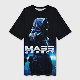 Платье-футболка 3D с принтом MASS EFFECT ТАЛИ ЗОРА ,  |  | галактика | игра | кварианка | корабль | космос | косплей | нормандия | тали