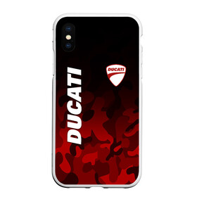 Чехол для iPhone XS Max матовый с принтом DUCATI | ДУКАТИ КАМУФЛЯЖ , Силикон | Область печати: задняя сторона чехла, без боковых панелей | Тематика изображения на принте: camo | camouflage | ducati | military | moto | motocycle | racing | sport | дукати | камуфляж | милитари | мото | мотоспорт | мотоцикл | рейсинг | спорт