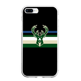 Чехол для iPhone 7Plus/8 Plus матовый с принтом Milwaukee Bucks форма. Statement Edition , Силикон | Область печати: задняя сторона чехла, без боковых панелей | Тематика изображения на принте: basketball | edition | milwaukee bucks | sport | statement | бакс | баскетбол | милуоки | спорт | форма