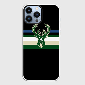 Чехол для iPhone 13 Pro Max с принтом Milwaukee Bucks форма. Statement Edition ,  |  | Тематика изображения на принте: basketball | edition | milwaukee bucks | sport | statement | бакс | баскетбол | милуоки | спорт | форма