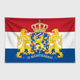 Флаг-баннер с принтом Нидерланды (Голландия) Флаг , 100% полиэстер | размер 67 х 109 см, плотность ткани — 95 г/м2; по краям флага есть четыре люверса для крепления | голандия | голландия | голландия герб | голландия флаг | недерланды | недирланды | нидерланды | нидерланды герб | нидерланды флаг | нидирланды | флаг | флаг голландии | флаг нидерландов