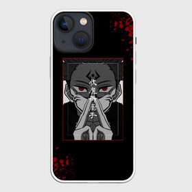 Чехол для iPhone 13 mini с принтом МАГИЧЕСКАЯ БИТВА | SUKUNA ,  |  | anime | japan | japanese | jujutsu | jujutsu kaisen | kaisen | sukuna | tattoo | аниме | двуликий призрак | иероглифы | инумаки | итадори | итадори юдзи | магическая битва | нобара | панда | рёмен | рёмен сукуна | сатору | сукуна