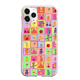 Чехол для iPhone 11 Pro матовый с принтом Хороший день , Силикон |  | девочки | дружба | котики | разноцветный | рыбка | счастье | узор | цветочный | шарики