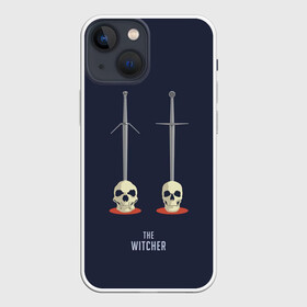 Чехол для iPhone 13 mini с принтом Стальной и серебряный меч ,  |  | game | games | witcher | ведьмак | игра | игры | магия | сапковский | фентази