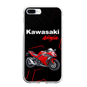 Чехол для iPhone 7Plus/8 Plus матовый с принтом KAWASAKI NINJA /  КАВАСАКИ , Силикон | Область печати: задняя сторона чехла, без боковых панелей | kawasaki | motorcycle | motosport | ninja | racing | speed | sport | байк | гонки | двигатель | кавасаки | мото | мотокросс | мотоспорт | мототриал | мотоцикл | нинзя. | скорость | спорт