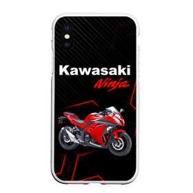 Чехол для iPhone XS Max матовый с принтом KAWASAKI NINJA /  КАВАСАКИ , Силикон | Область печати: задняя сторона чехла, без боковых панелей | kawasaki | motorcycle | motosport | ninja | racing | speed | sport | байк | гонки | двигатель | кавасаки | мото | мотокросс | мотоспорт | мототриал | мотоцикл | нинзя. | скорость | спорт