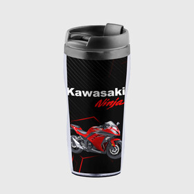 Термокружка-непроливайка с принтом KAWASAKI NINJA /  КАВАСАКИ , внутренняя часть — пищевой пластик, наружная часть — прозрачный пластик, между ними — полиграфическая вставка с рисунком | объем — 350 мл, герметичная крышка | kawasaki | motorcycle | motosport | ninja | racing | speed | sport | байк | гонки | двигатель | кавасаки | мото | мотокросс | мотоспорт | мототриал | мотоцикл | нинзя. | скорость | спорт