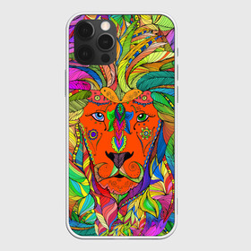 Чехол для iPhone 12 Pro Max с принтом Лев шаман , Силикон |  | большие кошки. | волшебство | глаза | джунгли | животные | знак зодиака | лев | магия | мистика | перья | саванна | узоры | хищник | хозяин | царь зверей | шаман | эзотерика