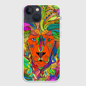 Чехол для iPhone 13 mini с принтом Лев шаман ,  |  | большие кошки. | волшебство | глаза | джунгли | животные | знак зодиака | лев | магия | мистика | перья | саванна | узоры | хищник | хозяин | царь зверей | шаман | эзотерика