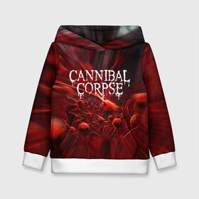 Детская толстовка 3D с принтом Blood Cannibal Corpse | Труп Каннибала (Z) , 100% полиэстер | двухслойный капюшон со шнурком для регулировки, мягкие манжеты на рукавах и по низу толстовки, спереди карман-кенгуру с мягким внутренним слоем | cannibal | cannibal corpse | corpse | death metal | deathgrind | алекс уэбстер | брутальный дэт метал | дэт метал | дэтграйнд | пол мазуркевич | роб барретт | труп каннибала