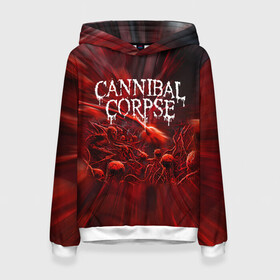 Женская толстовка 3D с принтом Blood Cannibal Corpse | Труп Каннибала (Z) , 100% полиэстер  | двухслойный капюшон со шнурком для регулировки, мягкие манжеты на рукавах и по низу толстовки, спереди карман-кенгуру с мягким внутренним слоем. | cannibal | cannibal corpse | corpse | death metal | deathgrind | алекс уэбстер | брутальный дэт метал | дэт метал | дэтграйнд | пол мазуркевич | роб барретт | труп каннибала