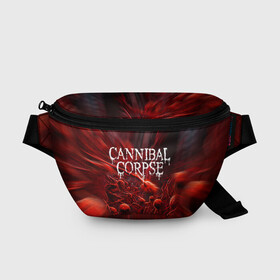 Поясная сумка 3D с принтом Blood Cannibal Corpse | Труп Каннибала (Z) , 100% полиэстер | плотная ткань, ремень с регулируемой длиной, внутри несколько карманов для мелочей, основное отделение и карман с обратной стороны сумки застегиваются на молнию | cannibal | cannibal corpse | corpse | death metal | deathgrind | алекс уэбстер | брутальный дэт метал | дэт метал | дэтграйнд | пол мазуркевич | роб барретт | труп каннибала