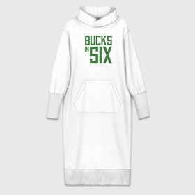 Платье удлиненное хлопок с принтом Bucks In Six ,  |  | basketball | bucks | giannis | milwaukee | mvp | nba | ntetokounmpo | sport | streetball | адетокумбо | бакс | баскетбол | игра | милуоки | мяч | нба | олень | спорт | стритбол | тренер | чемпион | янис