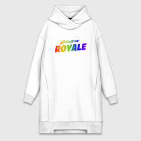 Платье-худи хлопок с принтом Rainbow Royale ,  |  | epic games | games | ивент | иллюстрация | королевская битва | радужная битва